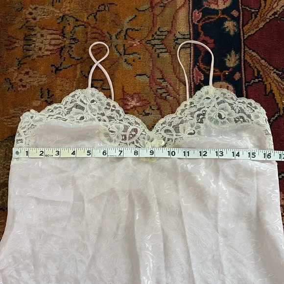 VTG Christian Dior Lingerie Set ILGWU lace patterned baby pink old Hollywood - Picture 10 of 13